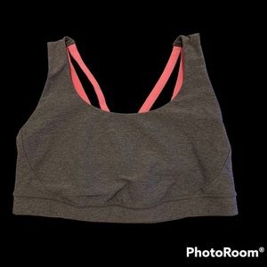 Lululemon sports bra heather gray size L